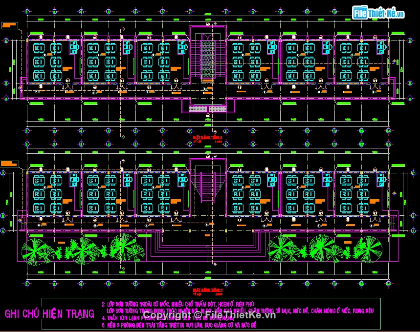 trường tiểu học kim đồng 7.7x48m,trường học 2 tầng,Bản vẽ trường tiểu học,thiết kế trường tiểu học,mẫu trường tiểu học 2 tầng