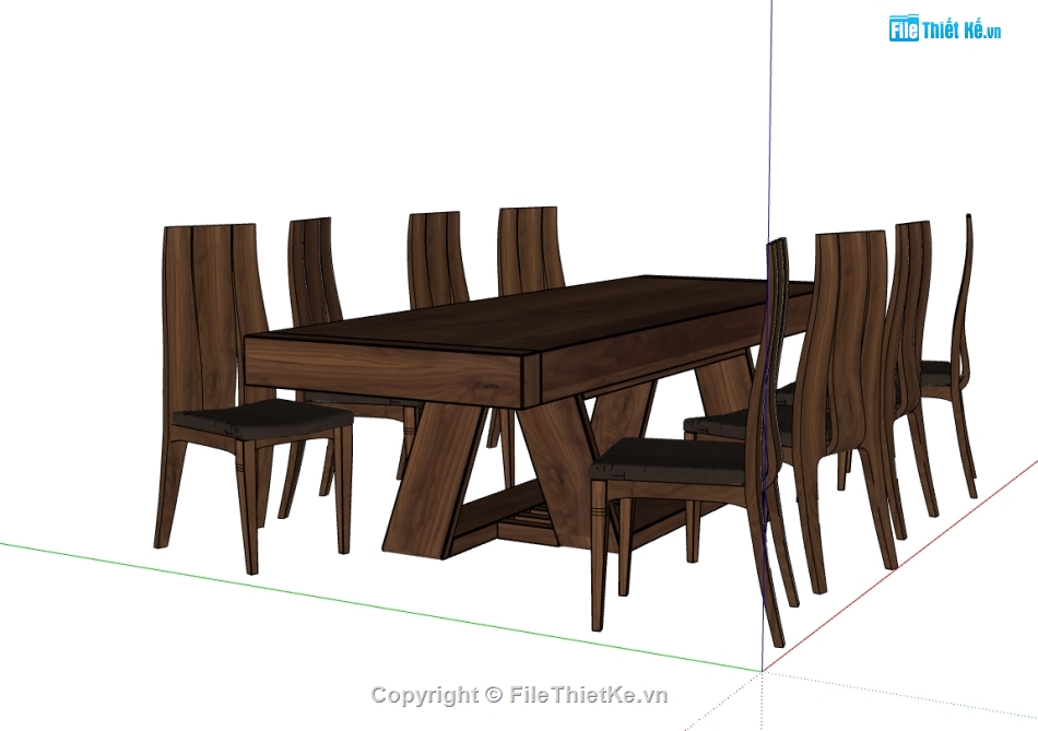 file sketchup bàn ghế,sketchup bàn ăn,file 3d bàn ăn,file sketchup bàn ăn