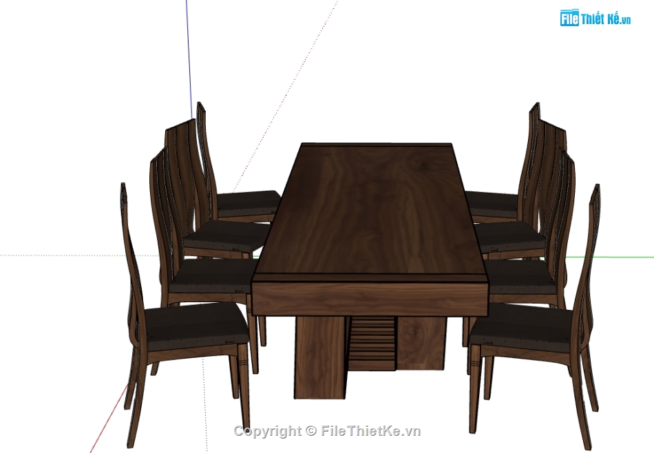 file sketchup bàn ghế,sketchup bàn ăn,file 3d bàn ăn,file sketchup bàn ăn
