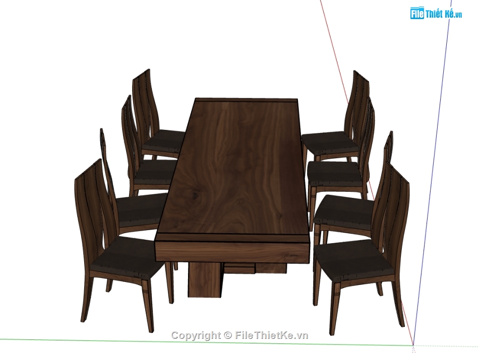 file sketchup bàn ghế,sketchup bàn ăn,file 3d bàn ăn,file sketchup bàn ăn