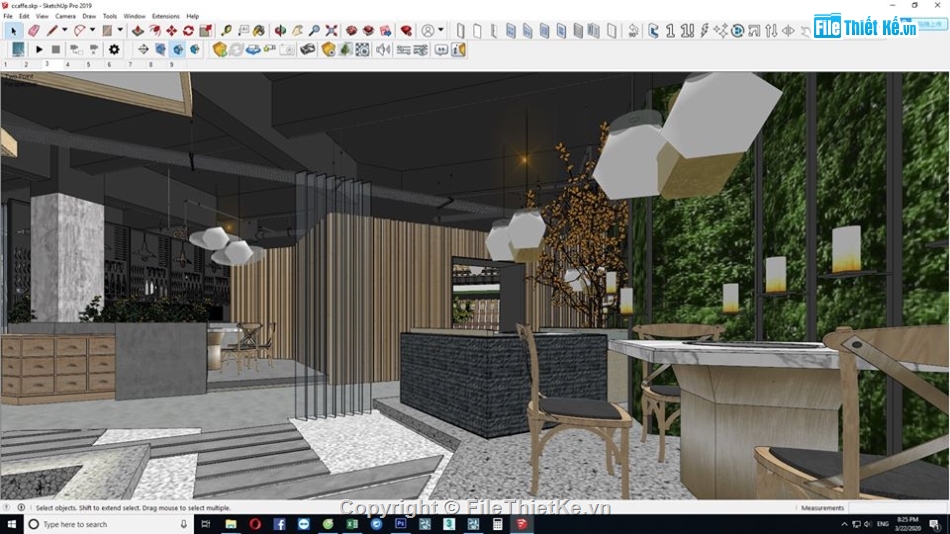 nội thất quán cà phê,Su nội thất quán cà phê,sketchup nội thất quán cà phê,nội thất quán cà phê sketchup,ngoại thất quán cà phê