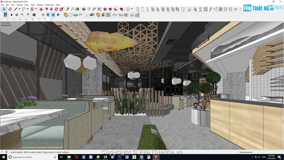 nội thất quán cà phê,Su nội thất quán cà phê,sketchup nội thất quán cà phê,nội thất quán cà phê sketchup,ngoại thất quán cà phê