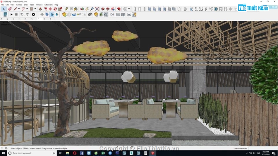 nội thất quán cà phê,Su nội thất quán cà phê,sketchup nội thất quán cà phê,nội thất quán cà phê sketchup,ngoại thất quán cà phê