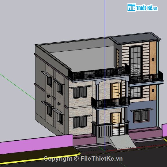 Biệt thự 2 tầng,model su biệt thự 2 tầng,biệt thự 2 tầng file su