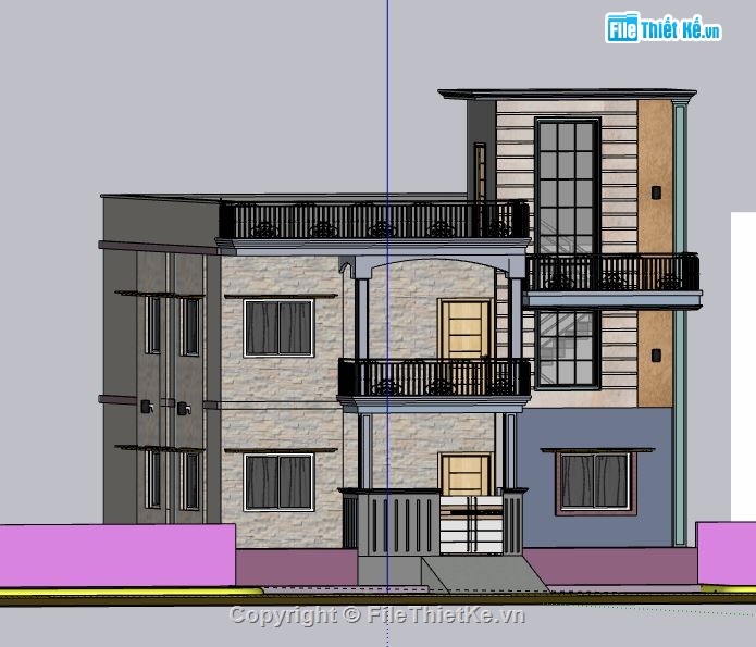 Biệt thự 2 tầng,model su biệt thự 2 tầng,biệt thự 2 tầng file su