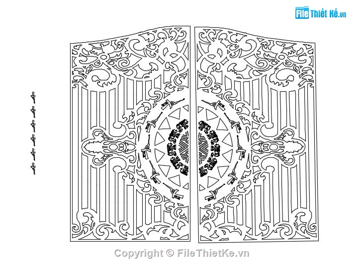 Cổng CNC 2 cánh mới nhất,Cổng 2 cánh CNC,mẫu cổng CNC 2 cánh,File dxf cổng 2 cánh