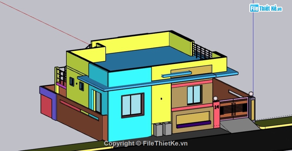 Nhà 1 tầng,file su nhà 1 tầng,nhà 1 tầng file su