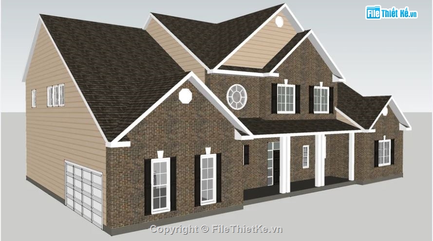 Nhà cấp 4 model su,nhà cấp 4 sketchup,sketchup nhà cấp 4,File sketchup nhà cấp 4