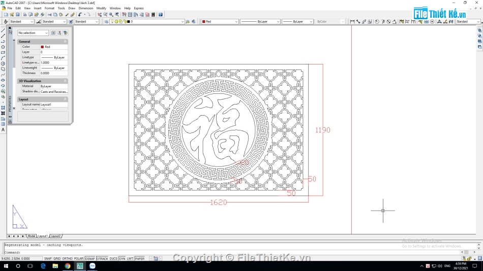 Vách chữ Phúc cnc,File dxf vách chữ Phúc,File autocad vách chữ Phúc