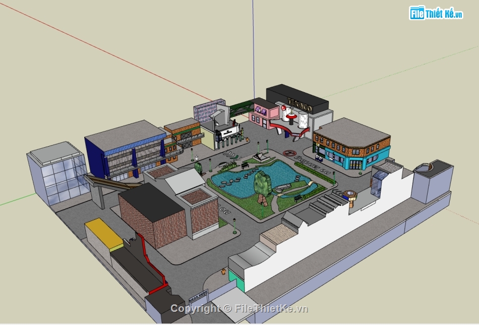 su dân cư,sketchup dân cư,model 3d dân cư