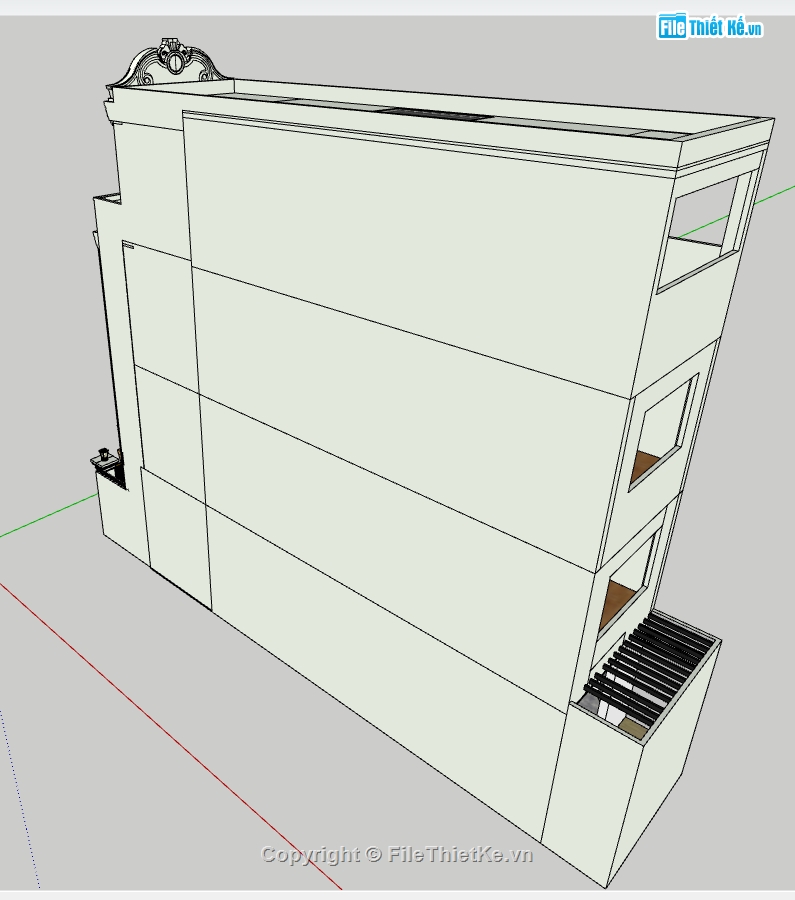 file sketchup nhà phố 4 tầng,model su nhà phố 4 tầng,file su nhà phố 4 tầng,nhà phố 4 tầng file su