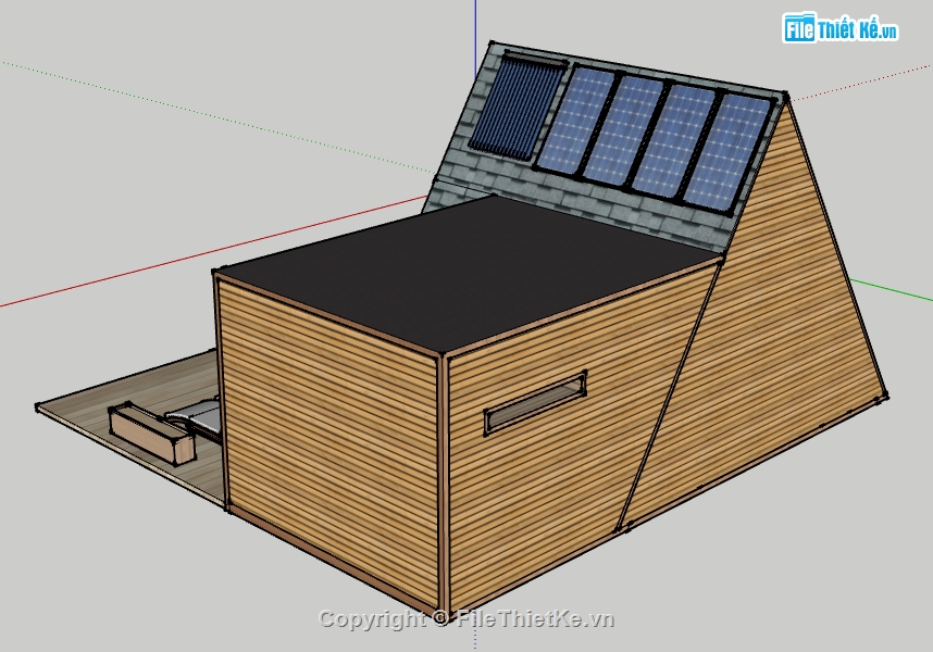 File su nhà bungalow,model sketchup nhà bungalow,file sketchup nhà bungalow,model 3d nhà bungalow