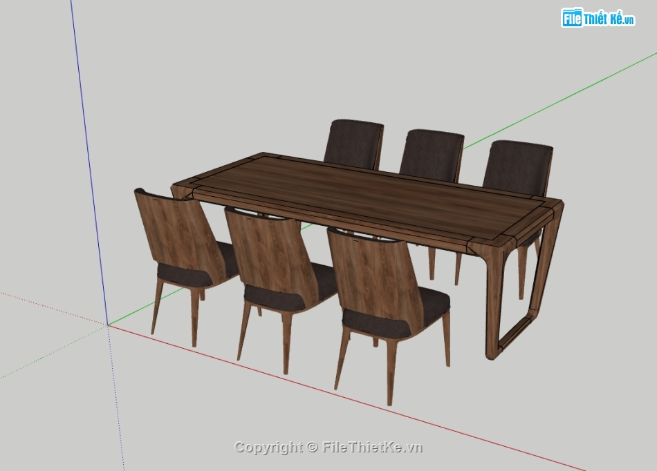 model bàn ghế,sketchup bàn ghế,phòng bếp sketchup,Model su bàn ghế