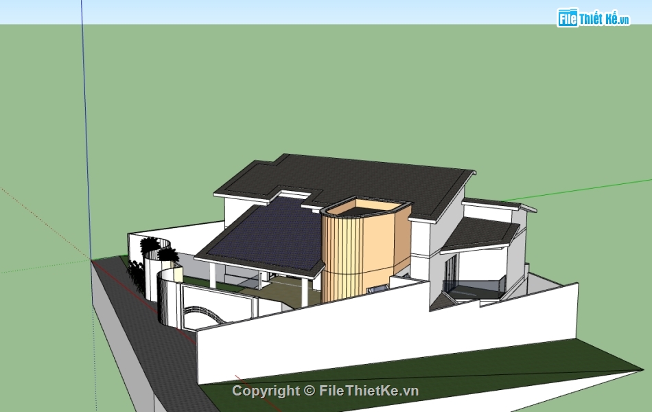 sketchup nhà ở,file 3d su nhà hiện đại,file 3d nhà hiện đại,model sketchup nhà ở gia đình,model sketchup nhà ở
