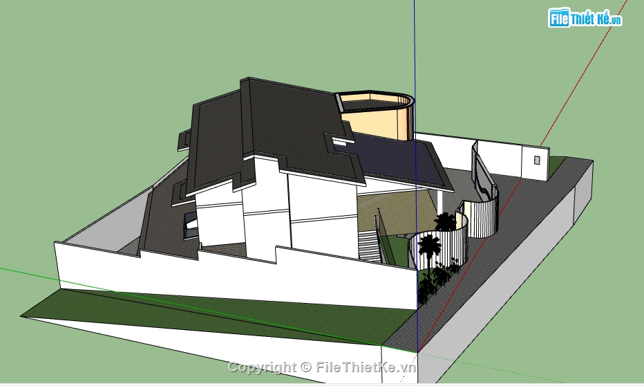 sketchup nhà ở,file 3d su nhà hiện đại,file 3d nhà hiện đại,model sketchup nhà ở gia đình,model sketchup nhà ở