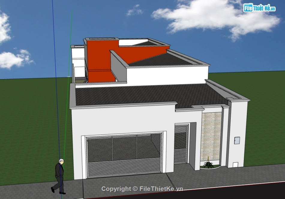 nhà 1 tầng,nhà phố 1 tầng,sketchup nhà phố 1 tầng,model su nhà phố 1 tầng,3d su nhà phố 1 tầng,model nhà phố 1 tầng