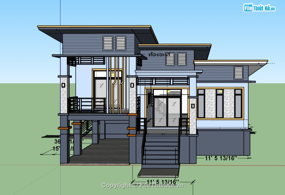 nhà 1 tầng,file su  nhà phố 1 tầng,model 3d  nhà phố 1 tầng,3d nhà phố 1 tầng