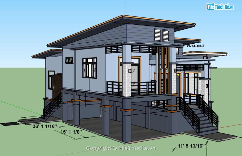 nhà 1 tầng,file su  nhà phố 1 tầng,model 3d  nhà phố 1 tầng,3d nhà phố 1 tầng