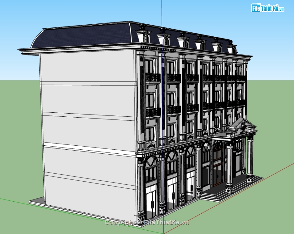 File su nhà hàng 5 tầng,model su nhà hàng 5 tầng,model sketchup nhà hàng 5 tầng,file su nhà hàng 5 tầng