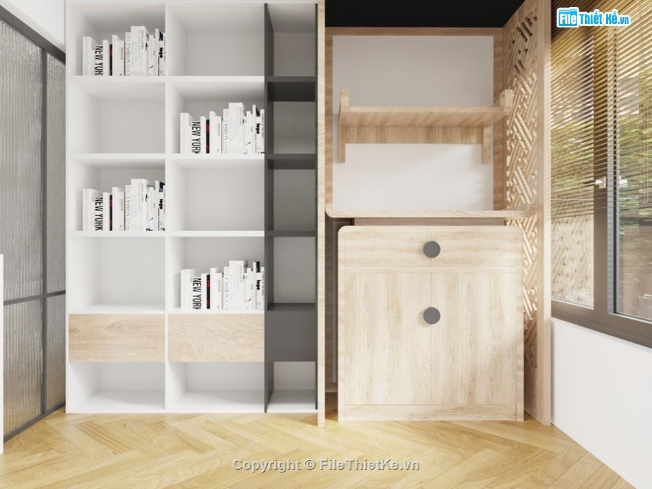 mẫu sketchup nội thất chung cư,nội thất chung cư đẹp,sketchup nội thất khách bếp,su nội thất phòng làm việc