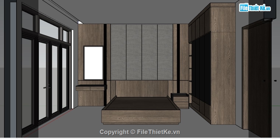 file sketchup phòng ngủ,3d sketchup phòng ngủ,3d phòng ngủ,file su phòng ngủ