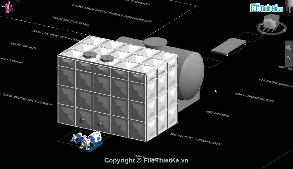 hệ thống chữa cháy,template chữa cháy,revit chữa cháy