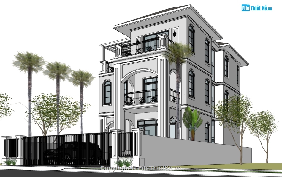 file su biệt thự 3 tầng,file sketchup biệt thự 3 tầng,biệt thự 3 tầng file sketchup,biệt thự 3 tầng