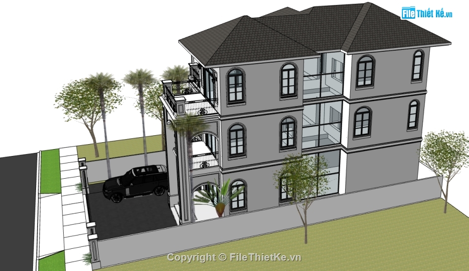 file su biệt thự 3 tầng,file sketchup biệt thự 3 tầng,biệt thự 3 tầng file sketchup,biệt thự 3 tầng