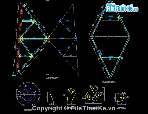 tháp truyền hình,tháp truyền thanh,kết cấu thép tháp 60m,kết cấu tháp truyền hình,kết cấu tháp thép