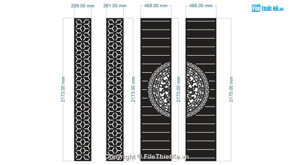 cổng 4 cánh cnc,cổng trống đồng cnc,cổng 2d