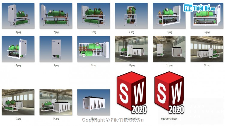 máy lạnh 3d,Thiết kế,Máy làm lạnh 700 kW