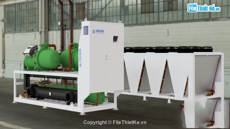 máy lạnh 3d,Thiết kế,Máy làm lạnh 700 kW