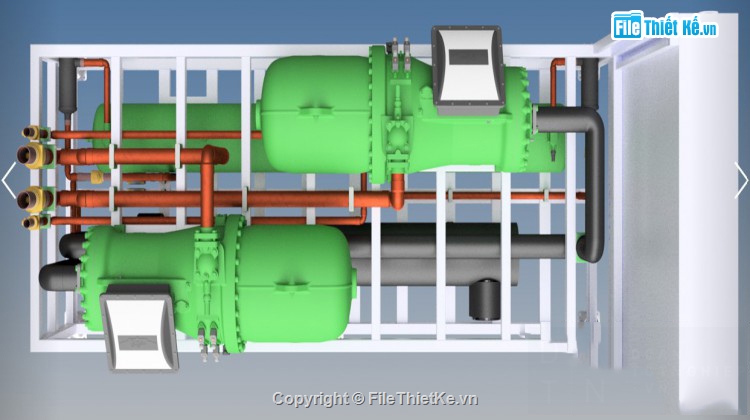 máy lạnh 3d,Thiết kế,Máy làm lạnh 700 kW