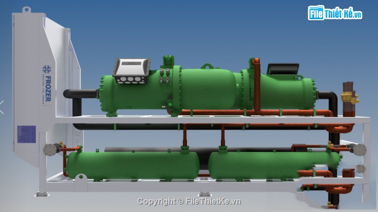 máy lạnh 3d,Thiết kế,Máy làm lạnh 700 kW