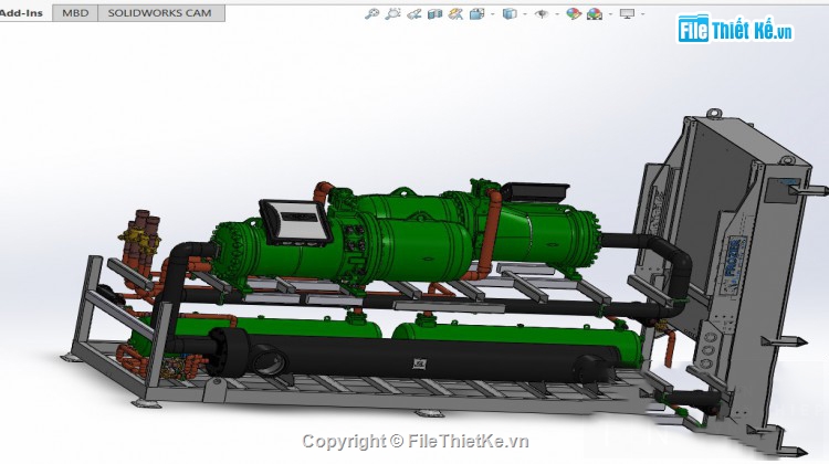 máy lạnh 3d,Thiết kế,Máy làm lạnh 700 kW