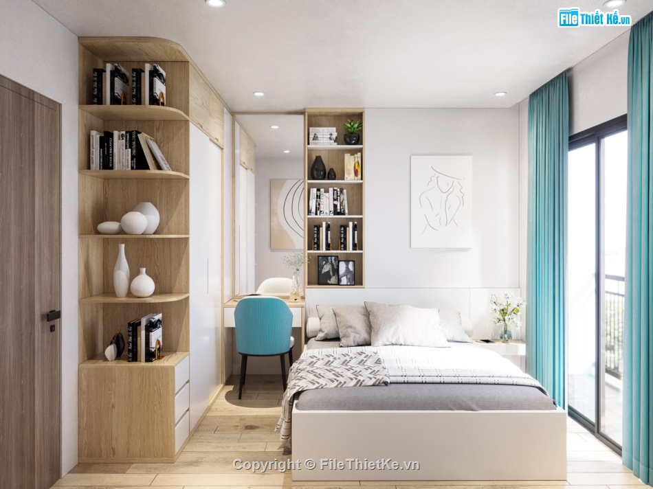 3d sketchup phòng ngủ,3d phòng ngủ,mẫu phòng ngủ,file su phòng ngủ