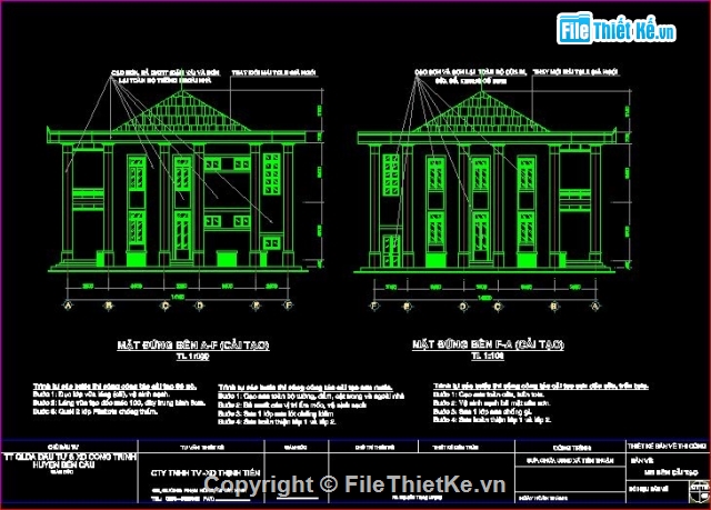 bản vẽ trụ sở,trụ sở UBND xã Tiên Thuận,thiết kế trụ sở UBND