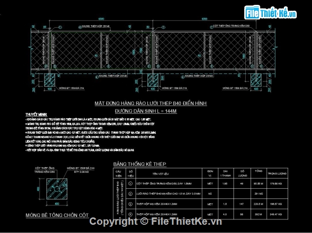 hàng rào,thiết kế hàng rào,mẫu thiết kế hàng rào,hàng rào B40