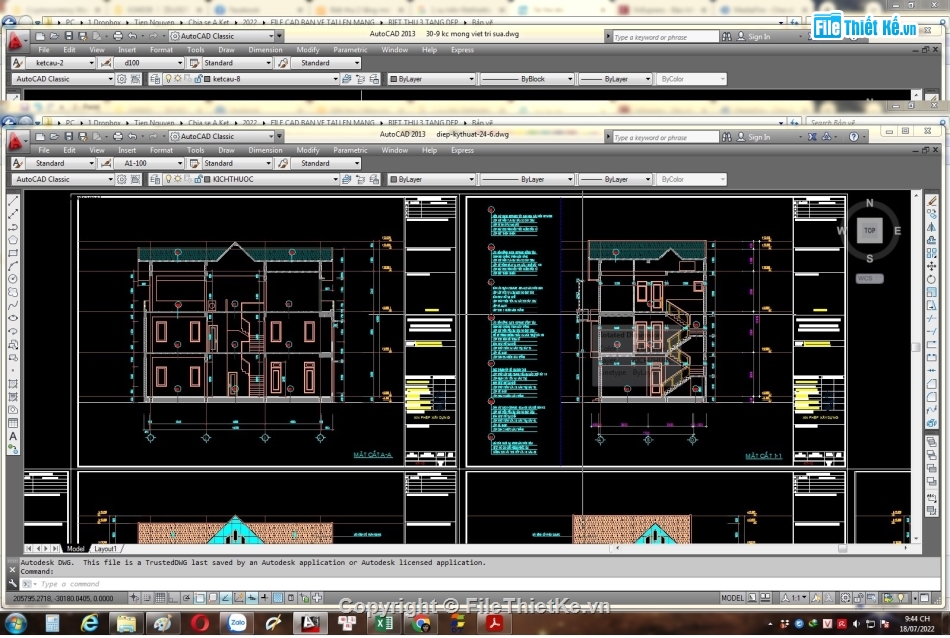 bản vẽ cad biệt thự 3 tầng,Biệt thự 3 tầng 8x16m,file cad biệt thự 3 tầng,mẫu biệt thự 3 tầng đẹp,bản vẽ biệt thự 3 tầng