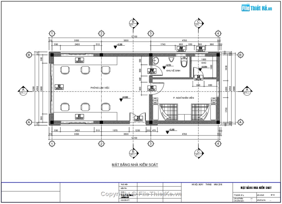 Nhà điều hành 5x12m,nhà kiểm soát file cad,bản vẽ nhà điều hành,autocad nhà điều hành,nhà kiểm soát file autocad