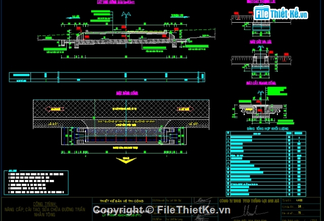 Bản vẽ thiết kế đường,Bản vẽ kèm dự toán thiết kế đường,Bản vẽ đường Trần Nhân Tông