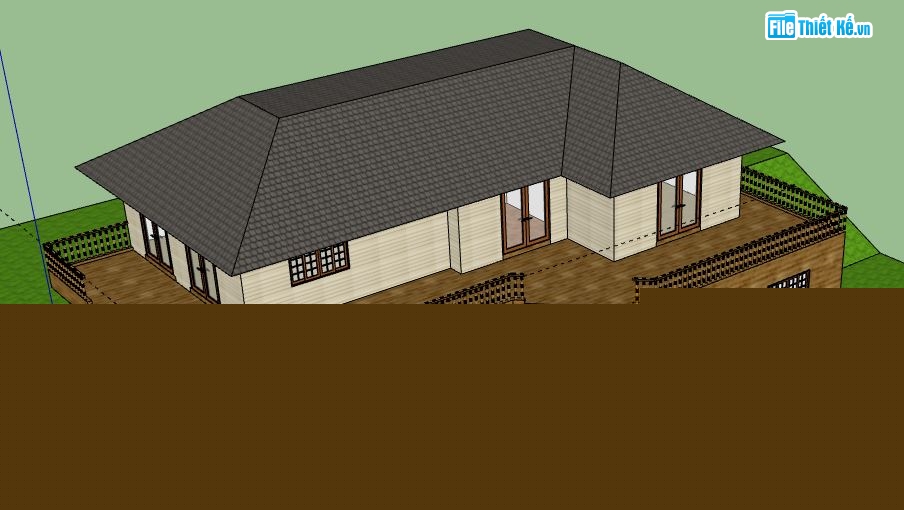 Biệt thự 1 tầng,file biệt thự 1 tầng,biệt thự 1 tầng file su,sketchup biệt thự 1 tầng,biệt thự 1 tầng sketchup