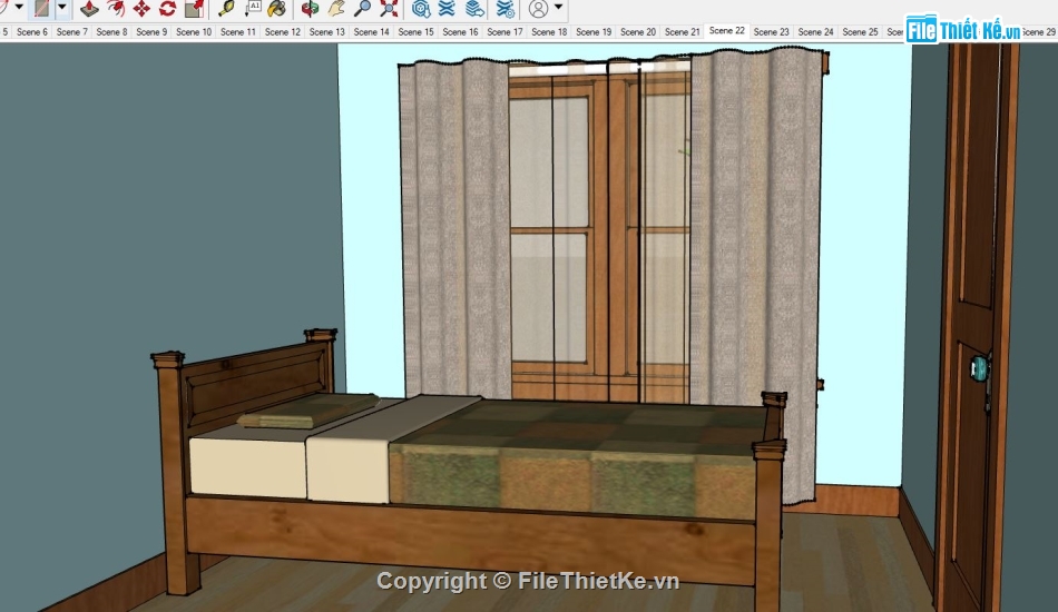 Thiết kế biệt thự 1 tầng,biệt thự 1 tầng,biệt thự 1 tầng su,mẫu biệt thự sketchup