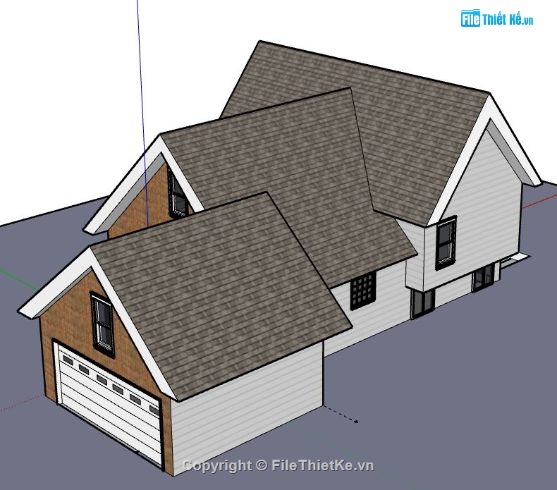 Biệt thự 1 tầng mái thái,model su biệt thự 1 tầng,biệt thự 1 tầng sketchup,sketchup biệt thự 1 tầng,biệt thự 1 tầng file su