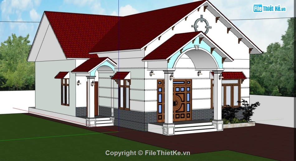 biệt thự file su,biệt thự  su,sketchup biệt thự