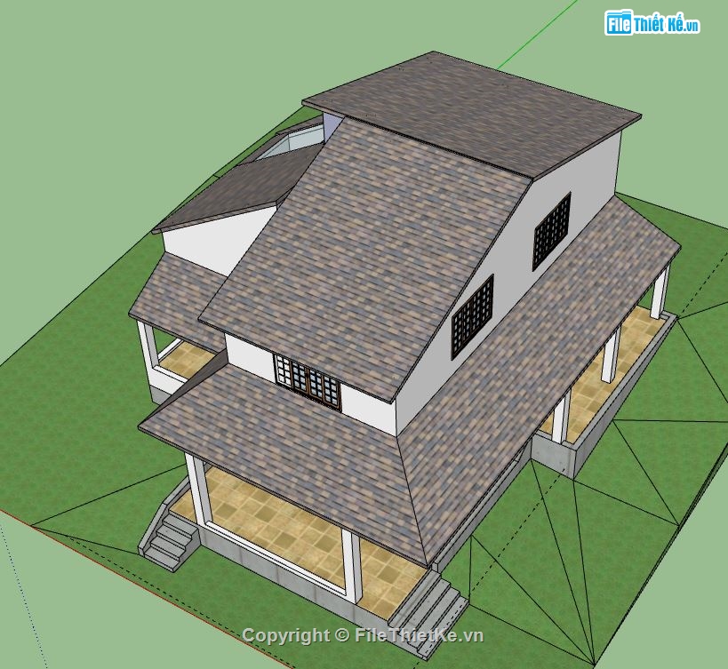 Biệt thự 2 tầng,model su biệt thự 2 tầng,biệt thự 2 tầng file su,file sketchup biệt thự 2 tầng,biệt thự 2 tầng sketchup