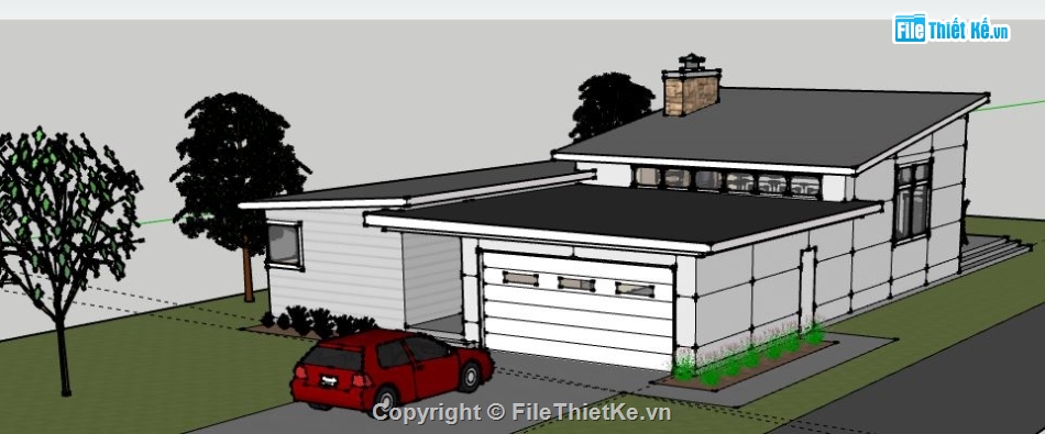 Biệt thự 2 tầng,model su biệt thự 2 tầng,file su biệt thự 2 tầng,file sketchup biệt thự 2 tầng,sketchup biệt thự 2 tầng
