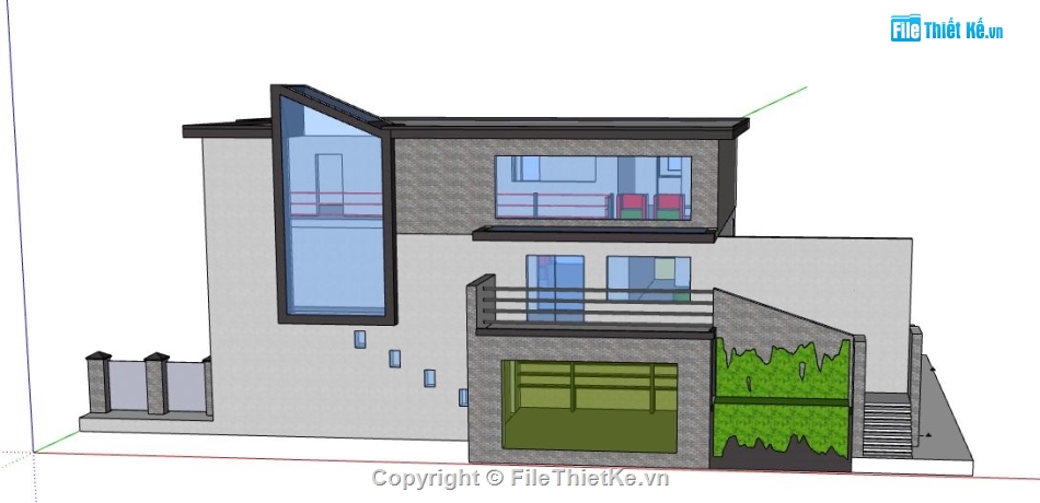 Biệt thự 2 tầng,model su biệt thự 2 tầng,biệt thự 2 tầng file su