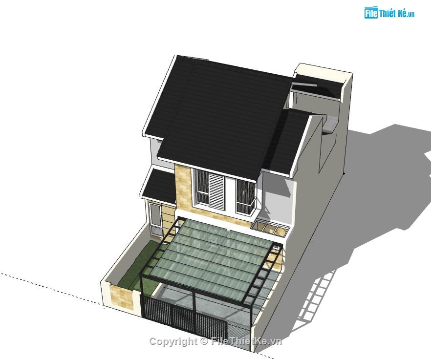 Biệt thự 2 tầng,model su biệt thự 2 tầng,biệt thự 2 tầng file su,sketchup biệt thự 2 tầng,biệt thự 2 tầng sketchup