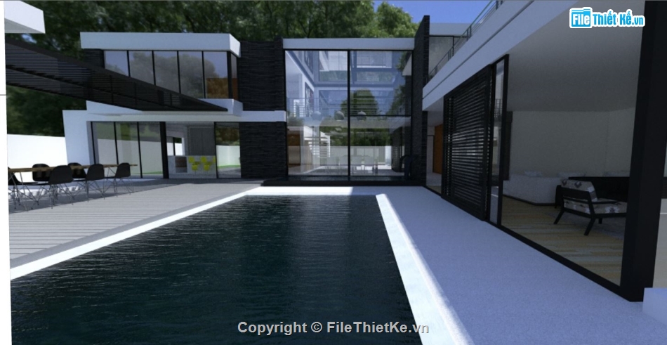 su biệt thự đẹp,sketchup biệt thự,model su biệt thự